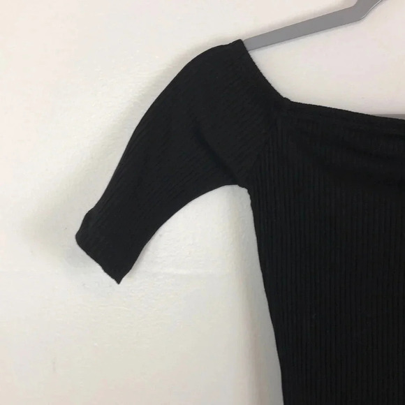 CAPULET New Women’s Small Stretchy Ribbed Off The Shoulder Bodysuit - Picture 5 of 9